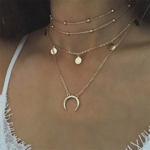 2023 Boho Necklaces & Pendants Vintage Multilayer Choker Necklace