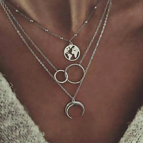 2023 Boho Necklaces & Pendants Vintage Multilayer Choker Necklace