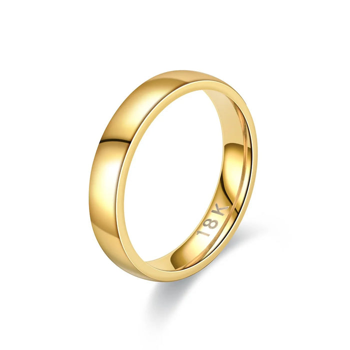 Gold Plated Ring Colour Fashion Women's Simple Couple's Wedding Ring