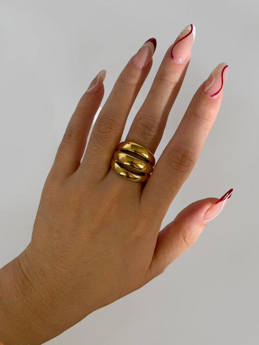 Peri'sbox Stainless Steel 18K Gold Silver Plated 3 Splicing Color