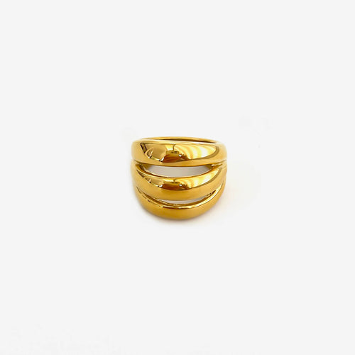 Peri'sbox Stainless Steel 18K Gold Silver Plated 3 Splicing Color